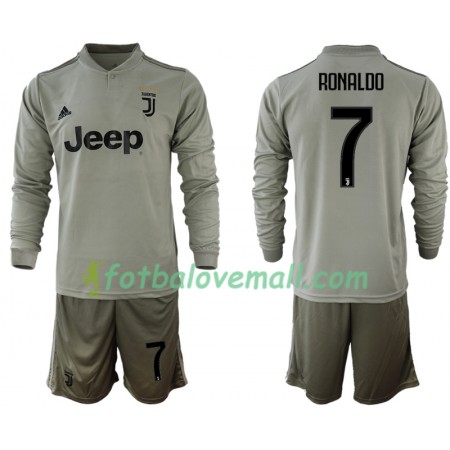 Levné Juventus RONALDO 7 Dětské Venkovní Fotbalové dresy 2018-2019 Dlouhý Rukáv
